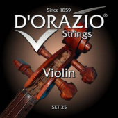 Комплект струн для скрипки D"ORAZIO 25 /плоская обмотка/ никель