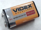 Батарейка (крона) VIDEX 6F22 1/SH