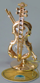 Сувенир "СКРИПКА" U-3240 с кристаллами Swarovski (золото)