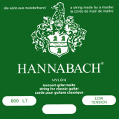 Струны для классической гитары нейлоновые Hannabach 800LT Green SILVER PLATED