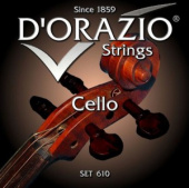 Струны для виолончели D"ORAZIO 610 плоская обмотка (никель)