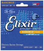 Струны для электрогитары ELIXIR 12002 9-42 NANOWEB